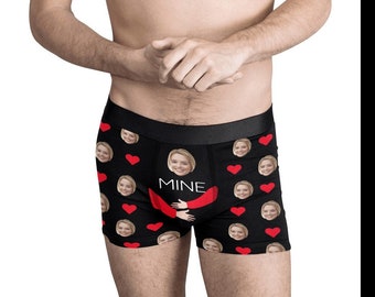 Calzoncillos bóxer con foto personalizada: ropa interior con cara personalizada, regalo de San Valentín.