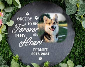Custom Pet Memorial Stone: Engraved Slate Garden Grave Marker