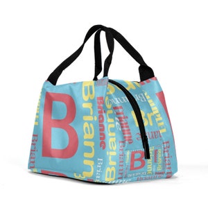Personalized Insulated Lunch Tote Bag: Custom Name Snack Bag