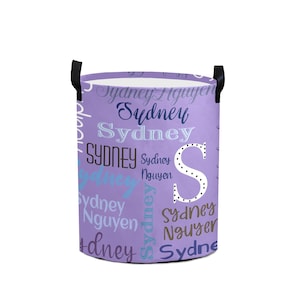 Personalized Laundry Baskets Custom Laundry Hamper Collapsible Clothes Storage Basket with Handle for Bathroom Living Room Bedroom