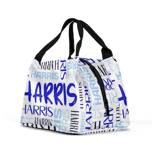 Personalized Insulated Lunch Tote Bag: Custom Name Snack Bag