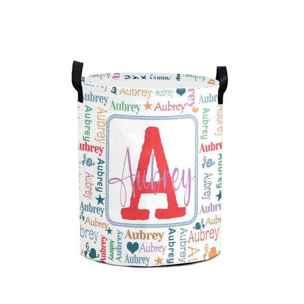 Personalized Laundry Baskets Custom Laundry Hamper Collapsible Clothes Storage Basket with Handle for Bathroom Living Room Bedroom