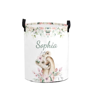 Personalized Laundry Baskets Custom Laundry Hamper Collapsible Clothes Storage Basket with Handle for Bathroom Living Room Bedroom 1