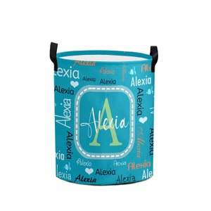 Personalized Laundry Baskets Custom Laundry Hamper Collapsible Clothes Storage Basket with Handle for Bathroom Living Room Bedroom