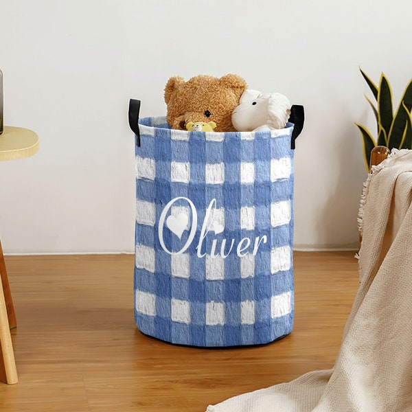 Personalized Laundry Baskets Custom Laundry Hamper Collapsible Clothes Storage Basket with Handle for Bathroom Living Room Bedroom