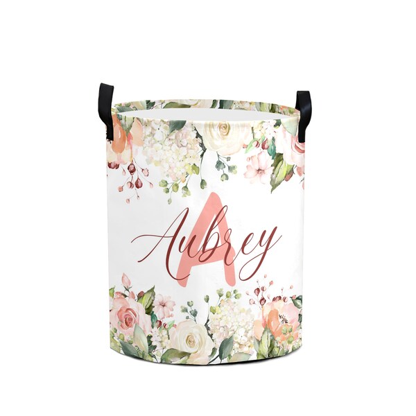 Personalized Laundry Baskets Custom Laundry Hamper Collapsible Clothes Storage Basket with Handle for Bathroom Living Room Bedroom