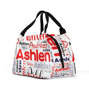 Personalized Insulated Lunch Tote Bag: Custom Name Snack Bag