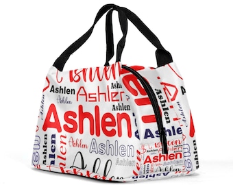 Personalized Insulated Lunch Tote Bag: Custom Name Snack Bag