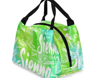 Personalized Insulated Lunch Tote Bag: Custom Name Snack Bag
