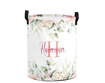 Personalized Laundry Baskets Custom Laundry Hamper Collapsible Clothes Storage Basket with Handle for Bathroom Living Room Bedroom