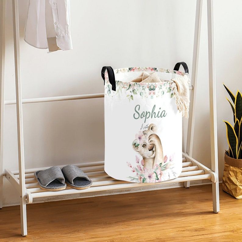 Personalized Laundry Baskets Custom Laundry Hamper Collapsible Clothes Storage Basket with Handle for Bathroom Living Room Bedroom image 2