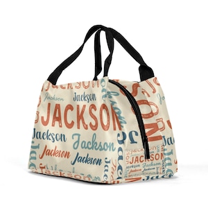 Sac à lunch personnalisé Sacs à lunch isothermes personnalisés avec nom, sac cadeau personnalisé. Sac à collation personnalisé, pique-nique à l'école maternelle.