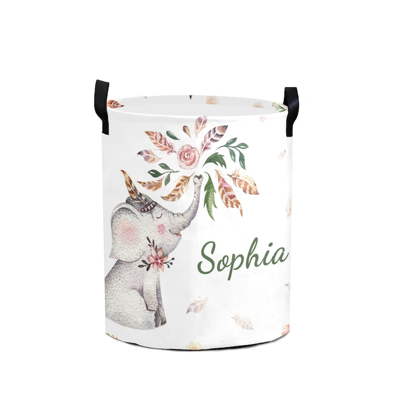 Personalized Laundry Baskets Custom Laundry Hamper Collapsible Clothes Storage Basket with Handle for Bathroom Living Room Bedroom 2