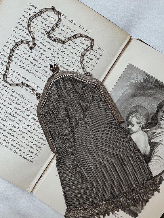 Vintage metal mesh purse sale