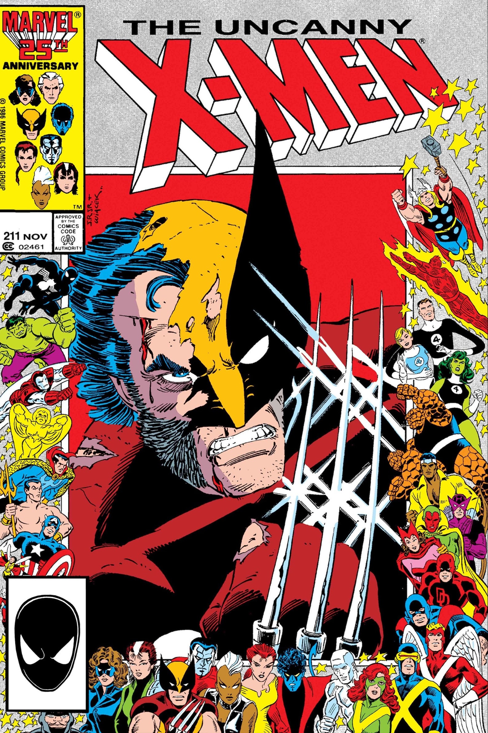 The Uncanny XMen 25th Anniversary Comic Book Poster 24x36 Etsy