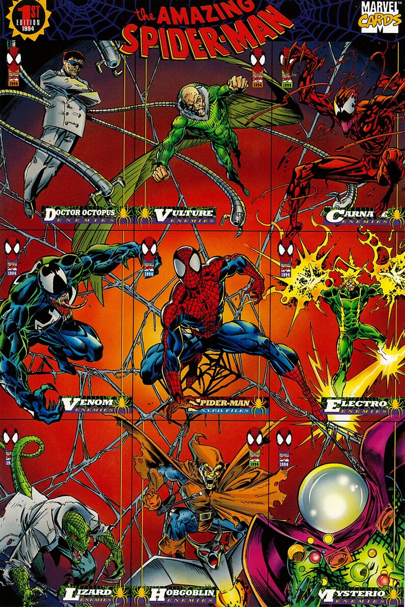 Cards Spider-man Venom Lizard Hobgoblin Mysterio Venom Carnage - Etsy  Ireland