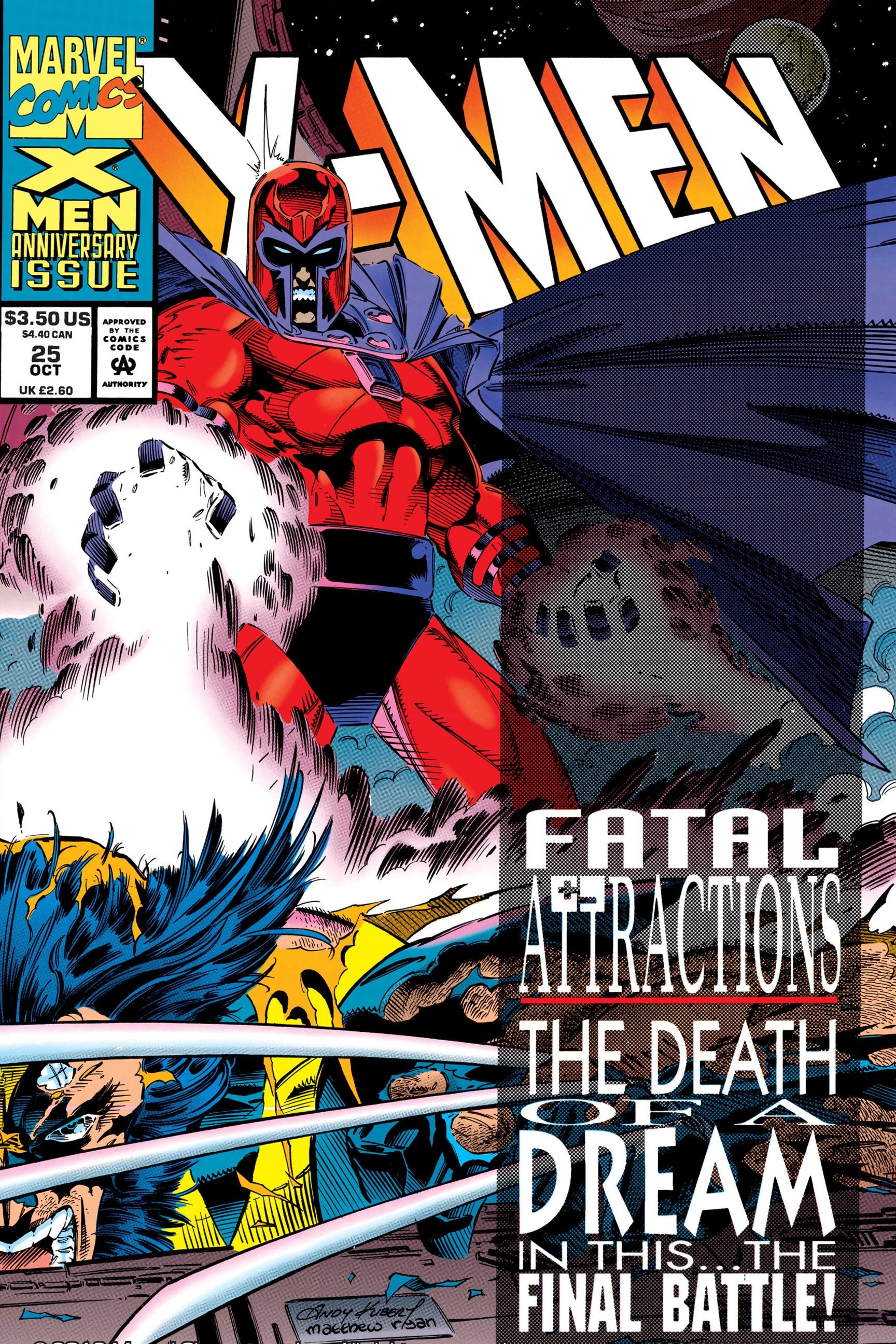 X-men 90's Comic Book Issue 25 Magneto Vs Wolverine Poster - Etsy