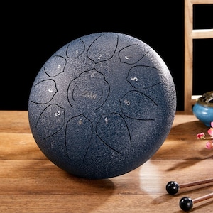 Personalized Wonderful Tongue Drum, Hand Drum, Ethereal Drum 10-inch (11 tones) / 6-inch (8 tones), Healing your body mind soul
