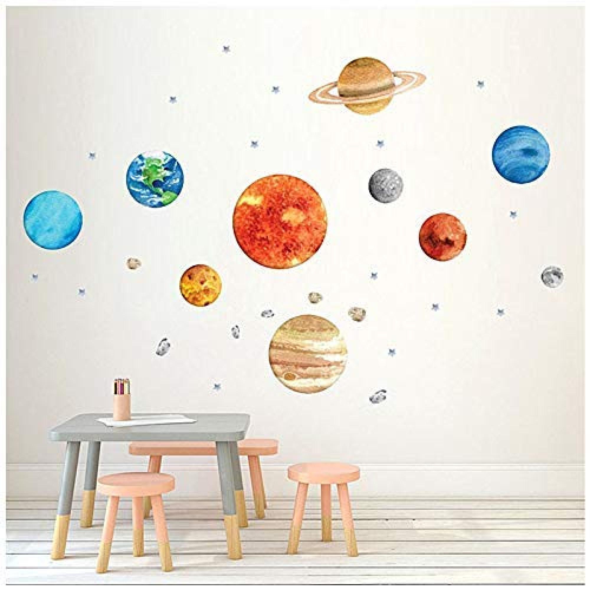Solar system wall stickers Space wall sticker wall Etsy