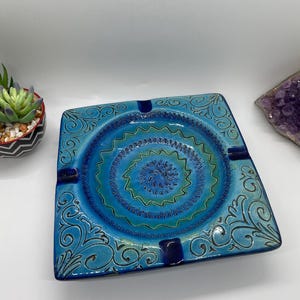 Italian pottery ashtray/trinket dish - Bitossi style