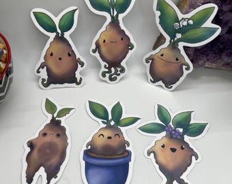 Magical mangrove root babies sticker pack -6pc