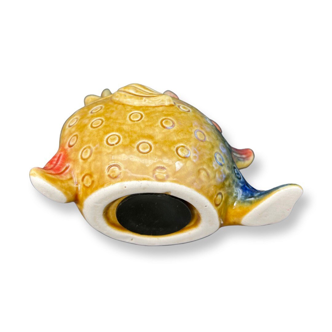 Vintage Ceramic Fish Bank Art Pottery Coin Bankocean Coastal Etsy