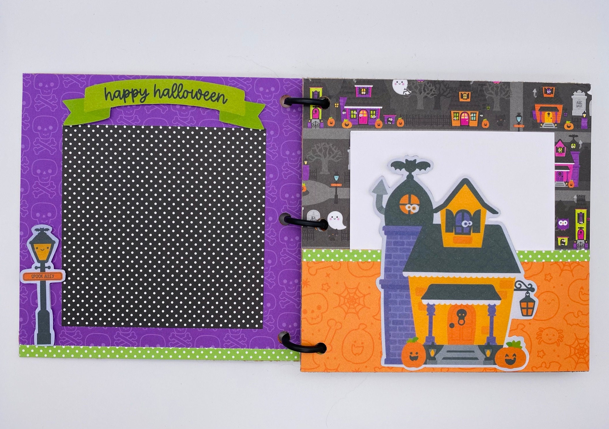 Premade Halloween Scrapbook Album Halloween Photo Album Etsy