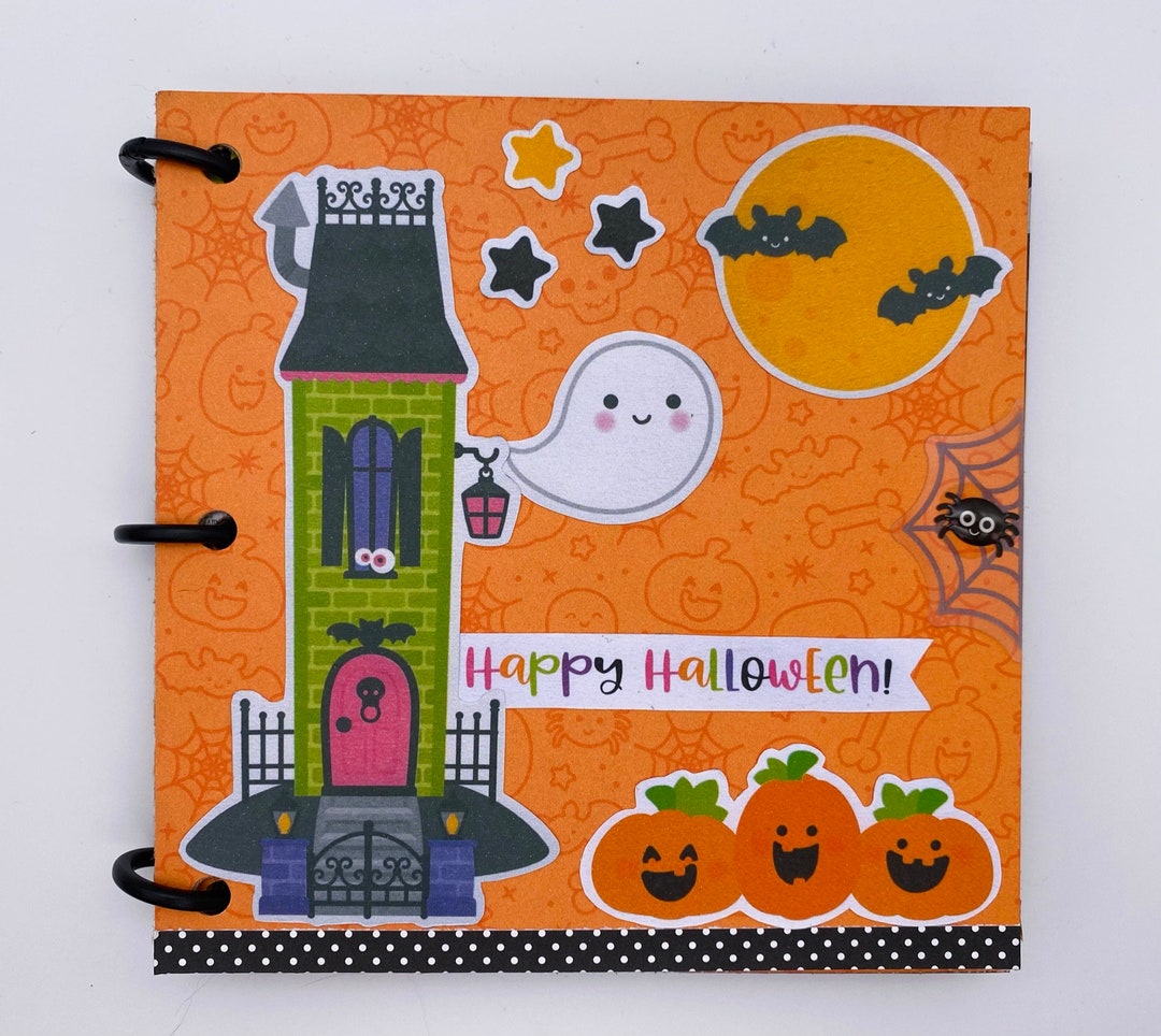 Premade Halloween Scrapbook Album Halloween Photo Album Etsy