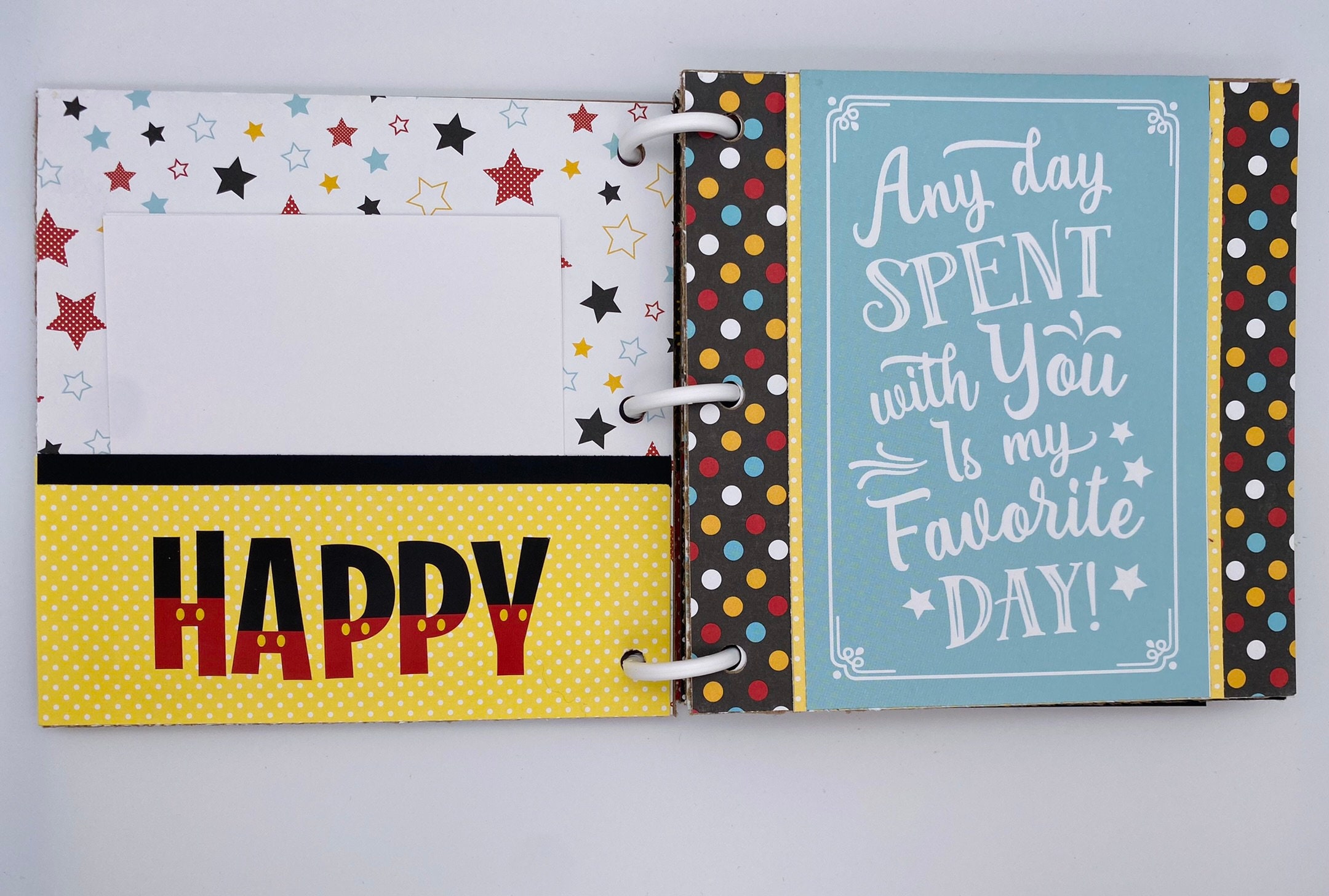 Premade Disney Mini Scrapbook Album Disney Photo Album Etsy