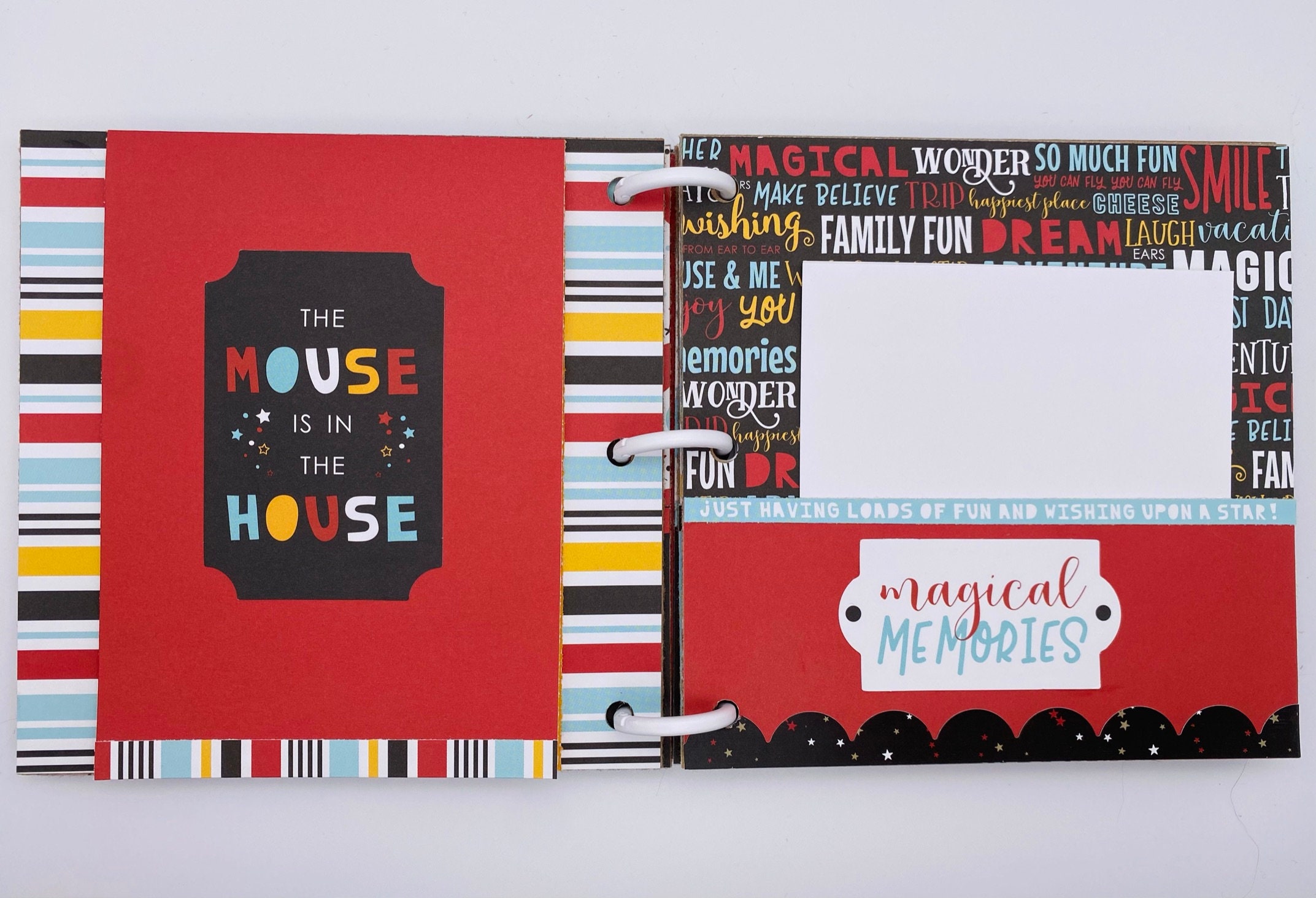 Premade Disney Mini Scrapbook Album Disney Photo Album Etsy