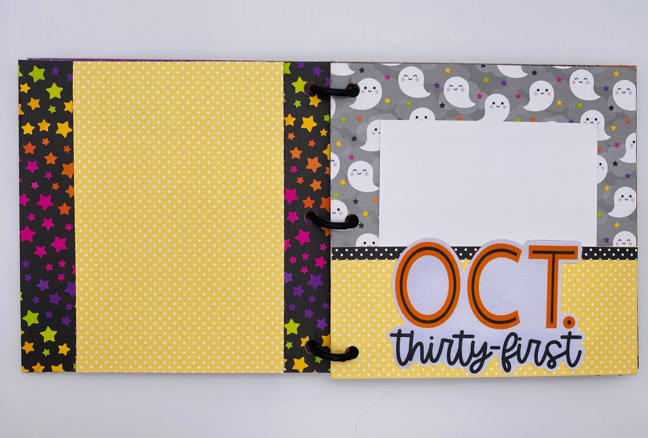 Premade Halloween Scrapbook Album Halloween Photo Album Etsy