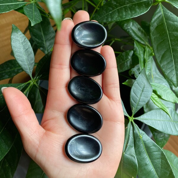 Obsidian Worry Stone | Crystal Worry Stone | Intuitively Selected (random)