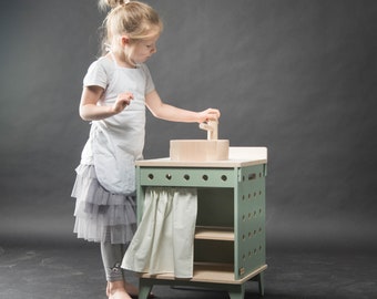Wooden Play kitchen with sink