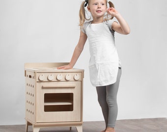 Wooden Play kitchen with oven