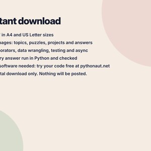 Libro de ejercicios avanzado de Python, rompecabezas de algoritmos y proyectos de codificación en PDF, práctica para entrevistas de trabajo en Python, ejercicios de programación con respuestas. imagen 5