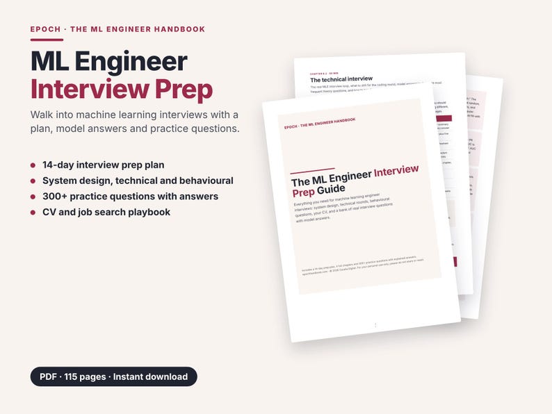 Förberedelseguide för intervju för maskininlärningsingenjör i PDF-format, 300+ intervjufrågor med svar i maskininlärningsprogrammet, systemdesign, jobbförberedelser för datavetenskap bild 2