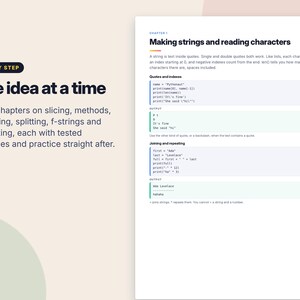 Python Strings Workbook, Printable Coding Worksheets, Python Exercises with Answers, Learn to Code PDF, Homeschool Computer Science image 3