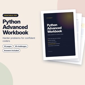 Python Advanced Workbook, Algorithm Puzzles and Coding Projects PDF, Python Interview Practice, Programming Exercises with Answers
