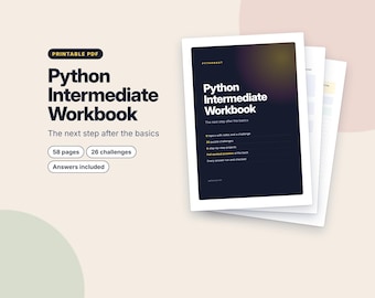 Python Intermediate Workbook, Coding Challenges and Projects PDF, Python Exercises with Answers, Programming Practice Worksheets