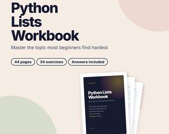 Caderno de exercícios de listas em Python, Planilhas de programação para imprimir, Exercícios de Python com respostas, Aprenda a programar em PDF, Ciência da Computação para ensino domiciliar