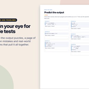 Arbetsbok för Python-loopar, utskrivbara kodningsblad, Python-övningar med svar, lära sig koda i PDF-format, hemundervisning i datavetenskap bild 4