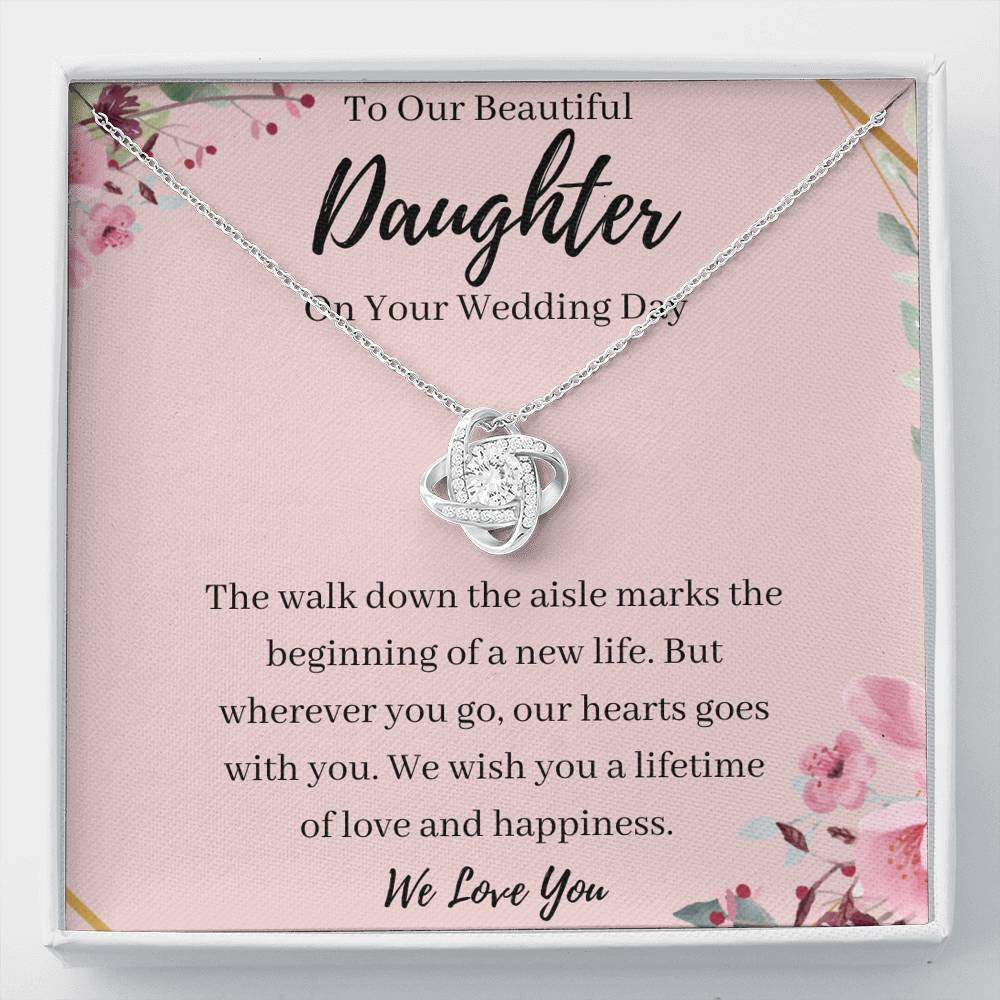Our Daughter Wedding Day Gift To Bride From Mom/Dad Necklace Etsy