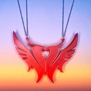 Magnetic Kissing Phoenix Necklaces