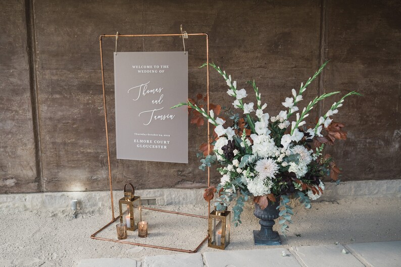 Copper Wedding Sign Stand Wedding Sign Stand Wedding Etsy