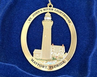 St Johns River Lighthouse Mayport Florida East Coast Series 2005 Metal Ornament