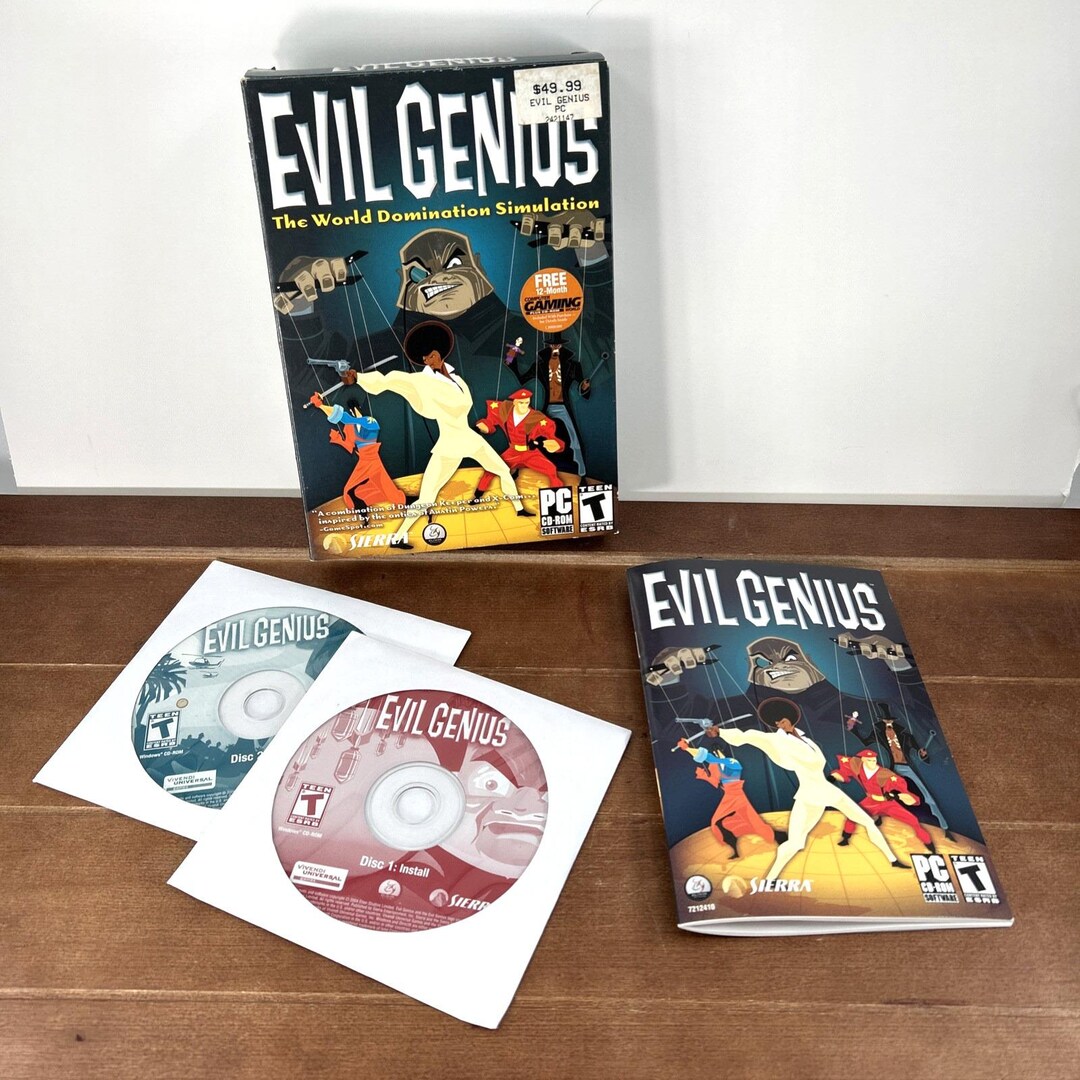 Evil Genius, the World Domination Simulation PC CD-ROM Sierra 2004 ...