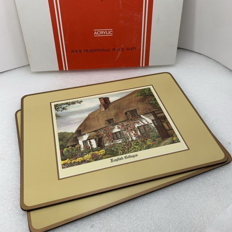 Pimpernel English Cottages Cork Backed Placemats Set of 4 Made in