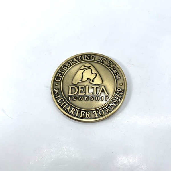Delta Township Celebrating 50 Years, Sponsored by Douglas Steel, Medal Coin