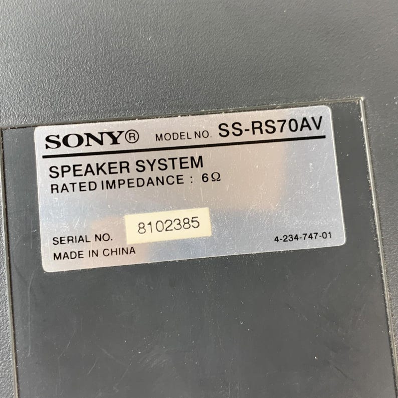 Sony SS-RS70AV 2-Way Bookshelf Speaker Single Unit 6 Ohm image 7