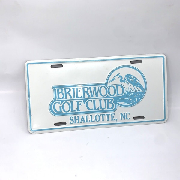 Brierwood Golf Club Shallotte North Carolina White Blue Bird License Plate